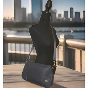 Lacoste Shoulder Handbag Blue 12.5x7x2